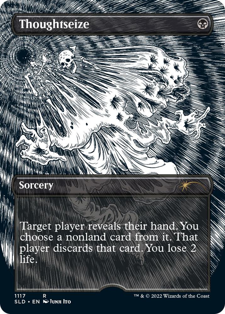 Thoughtseize (Borderless) (1117) [Secret Lair Drop] [Borderless]