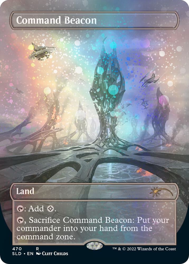 Command Beacon (Borderless) (Galaxy Foil) (470) [Secret Lair Drop] [Borderless]
