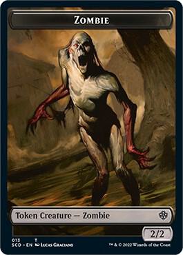 Zombie // Zombie Knight Double-Sided Token (13 // 15) [Starter Commander Decks]