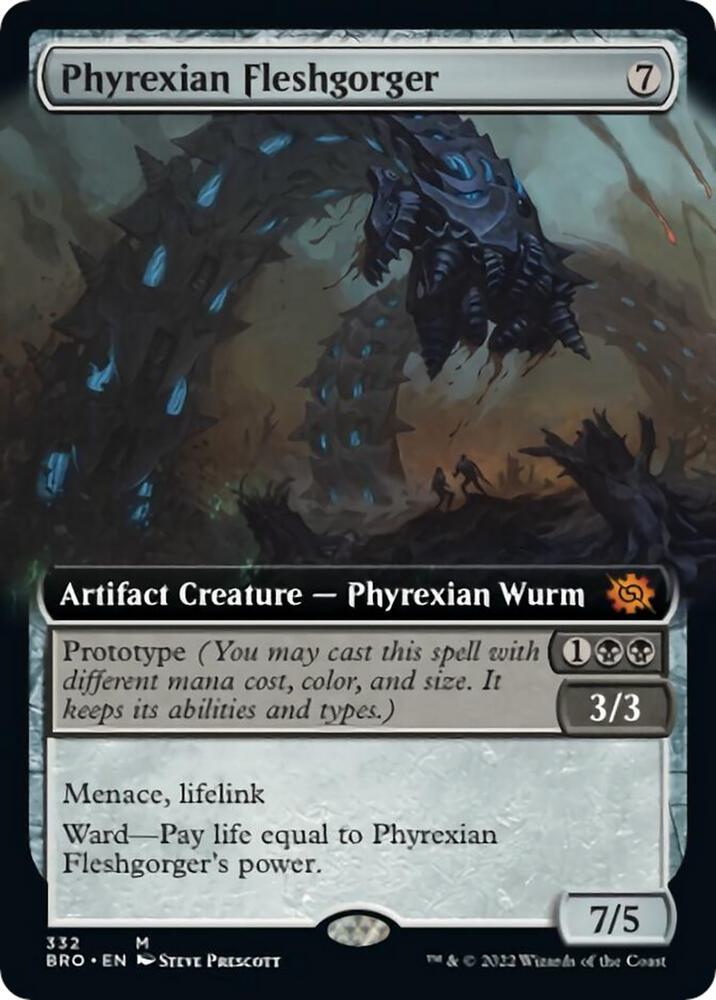 Phyrexian Fleshgorger (Extended Art) (332) [The Brothers' War] [Extended Art]