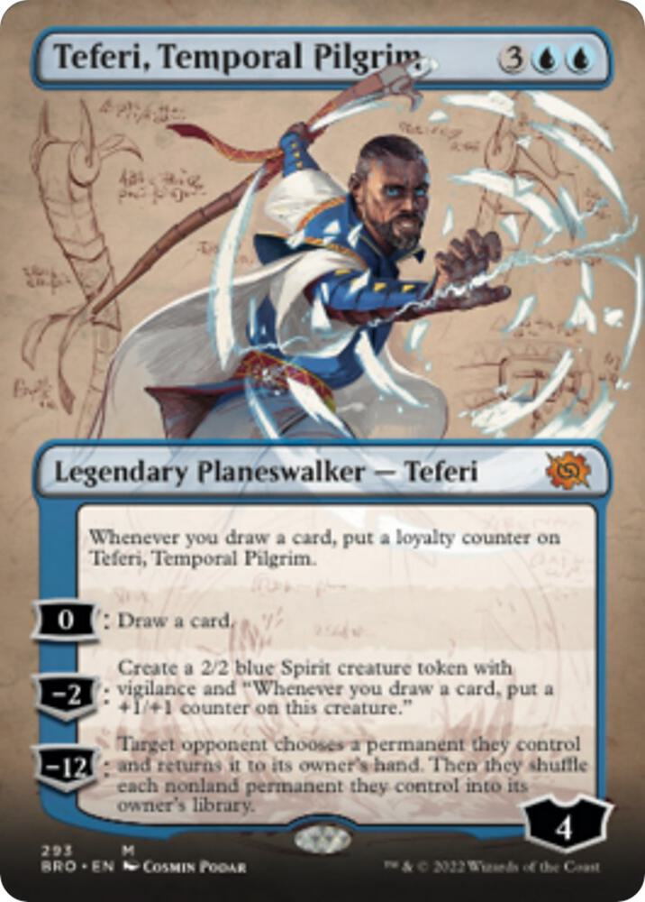 Teferi, Temporal Pilgrim (Borderless) (293) [The Brothers' War] [Borderless]