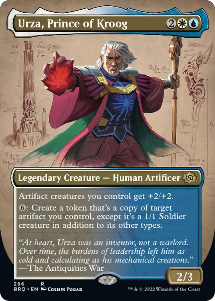 Urza, Prince of Kroog (Borderless) (296) [The Brothers' War] [Borderless]