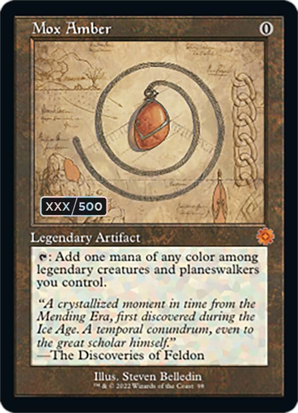 Mox Amber (Schematic) (Serial Numbered) (98) [The Brothers' War Retro Artifacts]
