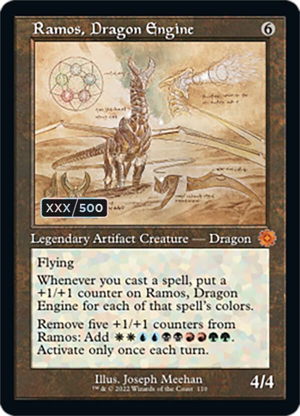 Ramos, Dragon Engine (Schematic) (Serial Numbered) (110) [The Brothers' War Retro Artifacts]