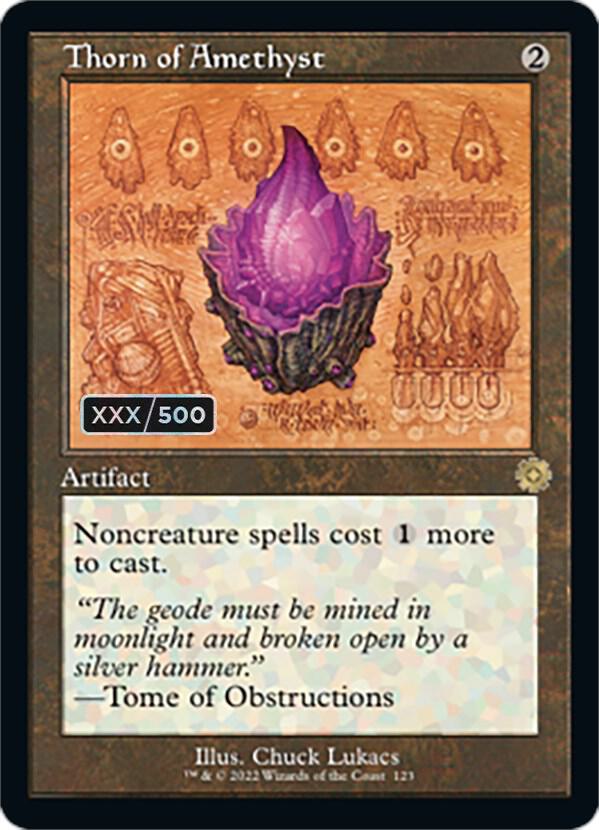 Thorn of Amethyst (Schematic) (Serial Numbered) (123) [The Brothers' War Retro Artifacts]