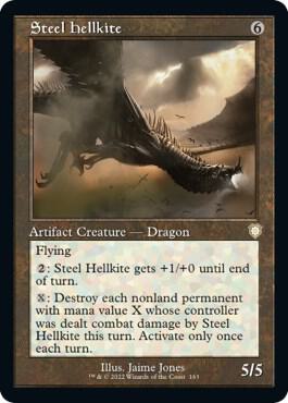 Steel Hellkite (Retro Frame) (163) [The Brothers' War Commander]