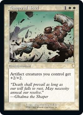 Tempered Steel (Retro Frame) (76) [The Brothers' War Commander]