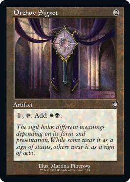 Orzhov Signet (Retro Frame) (154) [The Brothers' War Commander]