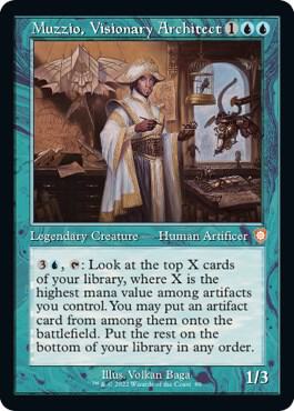 Muzzio, Visionary Architect (Retro Frame) (89) [The Brothers' War Commander]