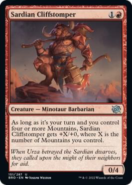 Sardian Cliffstomper (151) [The Brothers' War]