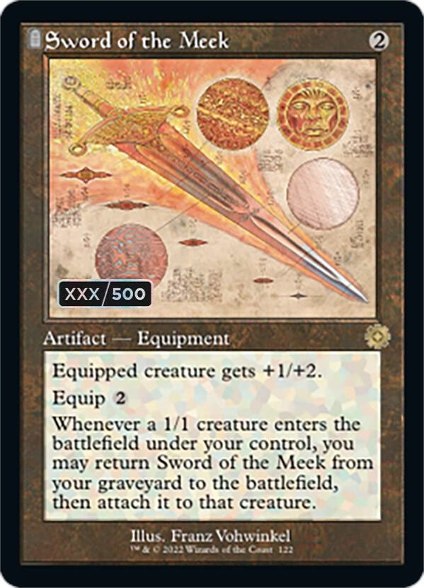 Sword of the Meek (Schematic) (Serial Numbered) (122) [The Brothers' War Retro Artifacts]