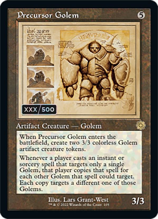 Precursor Golem (Schematic) (Serial Numbered) (105) [The Brothers' War Retro Artifacts]