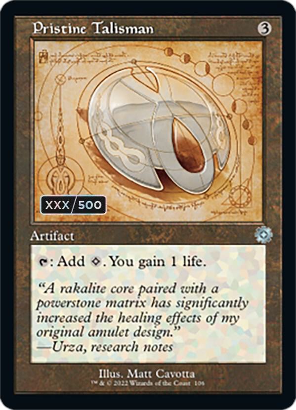 Pristine Talisman (Schematic) (Serial Numbered) (106) [The Brothers' War Retro Artifacts]
