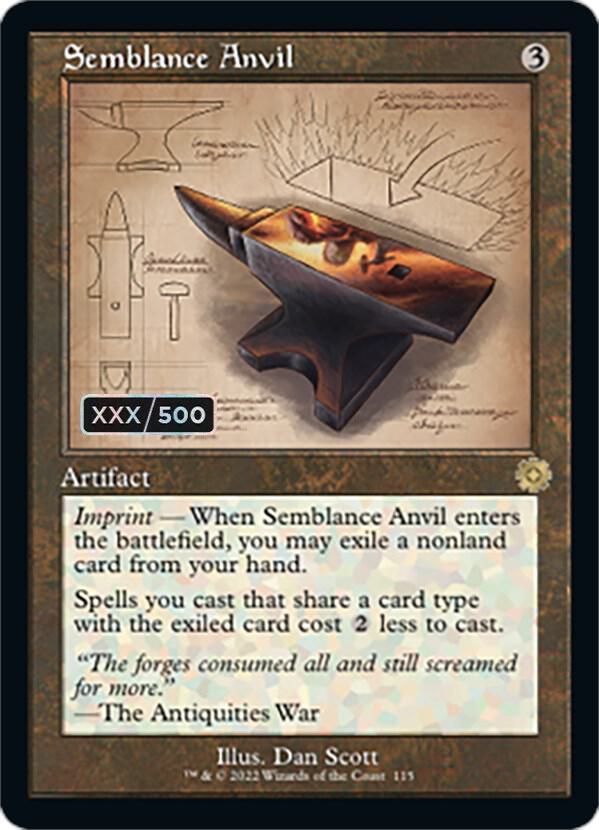 Semblance Anvil (Schematic) (Serial Numbered) (115) [The Brothers' War Retro Artifacts]