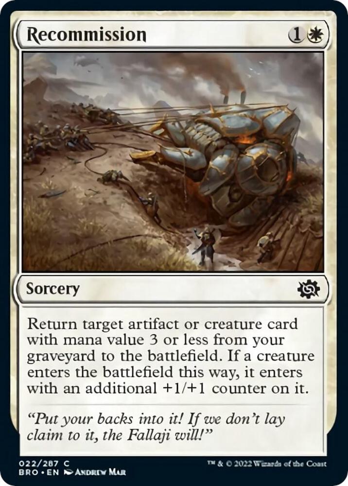 Recommission (22) [The Brothers' War]