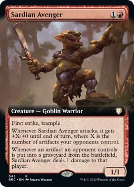 Sardian Avenger (Extended Art) (43) [The Brothers' War Commander] [Extended Art]