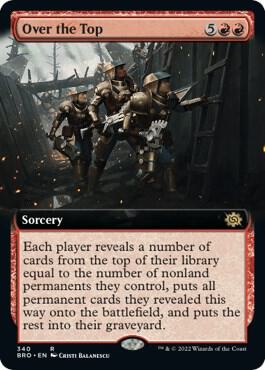 Over the Top (Extended Art) (340) [The Brothers' War] [Extended Art]