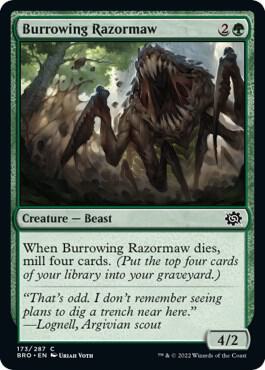 Burrowing Razormaw (173) [The Brothers' War]