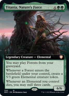 Titania, Nature's Force (Extended Art) (45) [The Brothers' War Commander] [Extended Art]