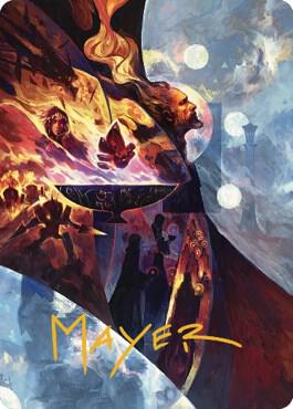 Urza's Command Art Card (Gold-Stamped Signature) (31) [The Brothers' War Art Series]