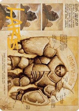 Precursor Golem Art Card (Gold-Stamped Signature) (72) [The Brothers' War Art Series]
