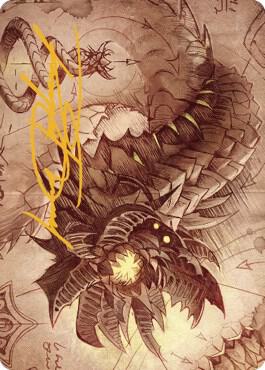Wurmcoil Engine Art Card (Gold-Stamped Signature) (81) [The Brothers' War Art Series]