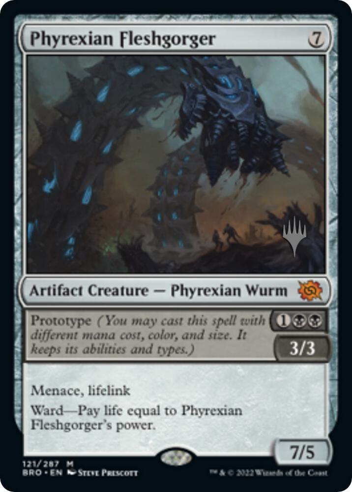 Phyrexian Fleshgorger (121) [The Brothers' War Promos]