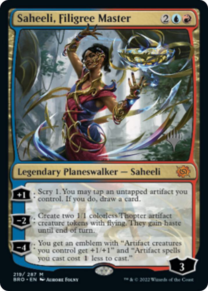 Saheeli, Filigree Master (219) [The Brothers' War Promos]