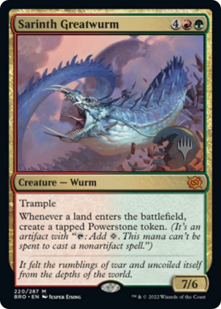 Sarinth Greatwurm (220) [The Brothers' War Promos]