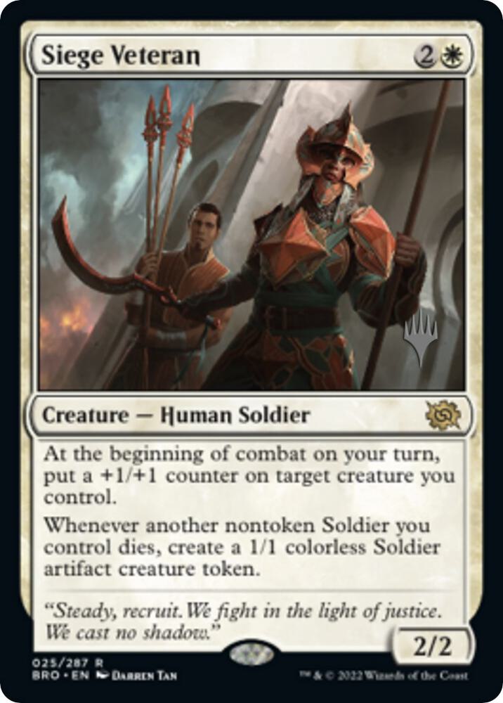 Siege Veteran (25) [The Brothers' War Promos]