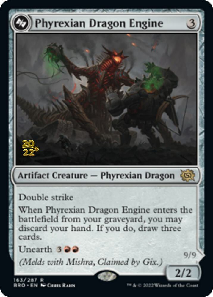 Phyrexian Dragon Engine (163) [Prerelease Cards]