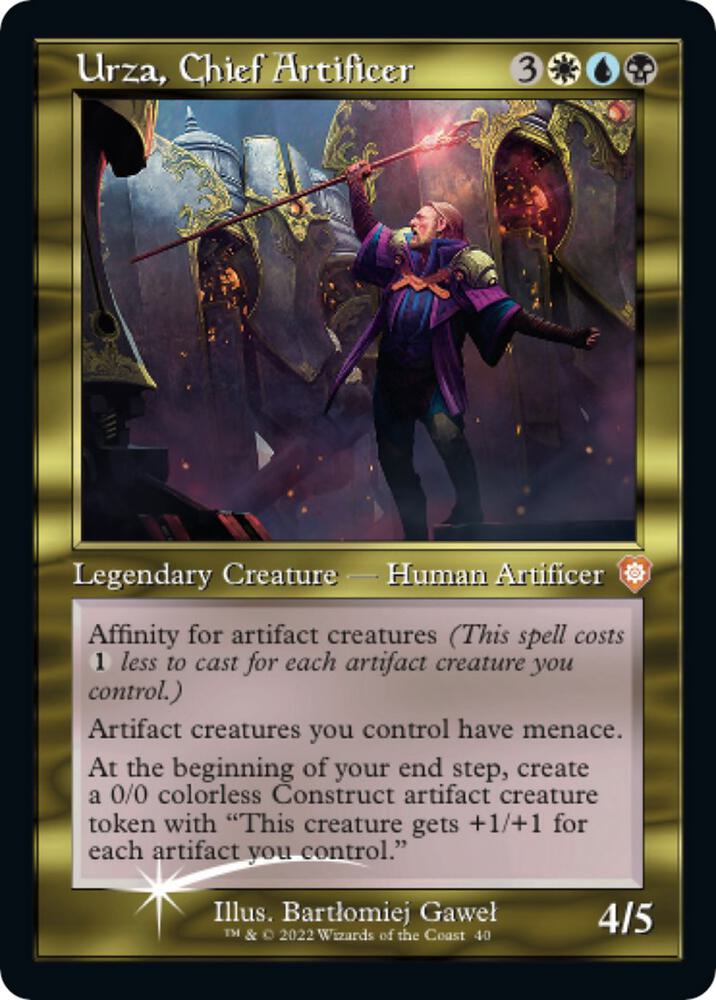 Urza, Chief Artificer (Display Commander) - Thick Stock (40) [The Brothers' War Commander]