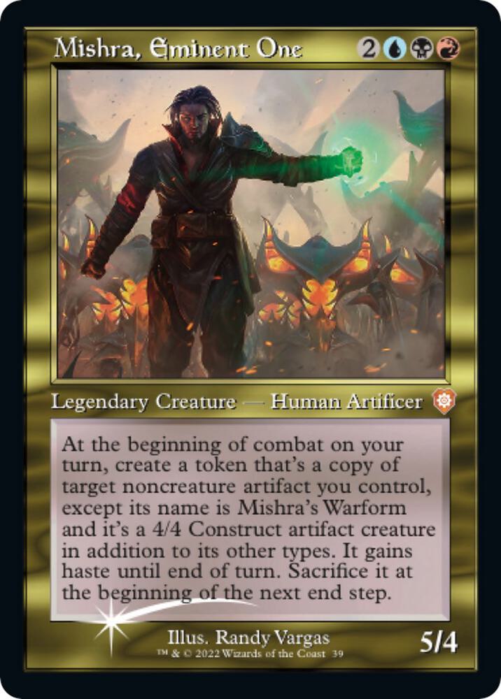 Mishra, Eminent One (Display Commander) - Thick Stock (39) [The Brothers' War Commander]