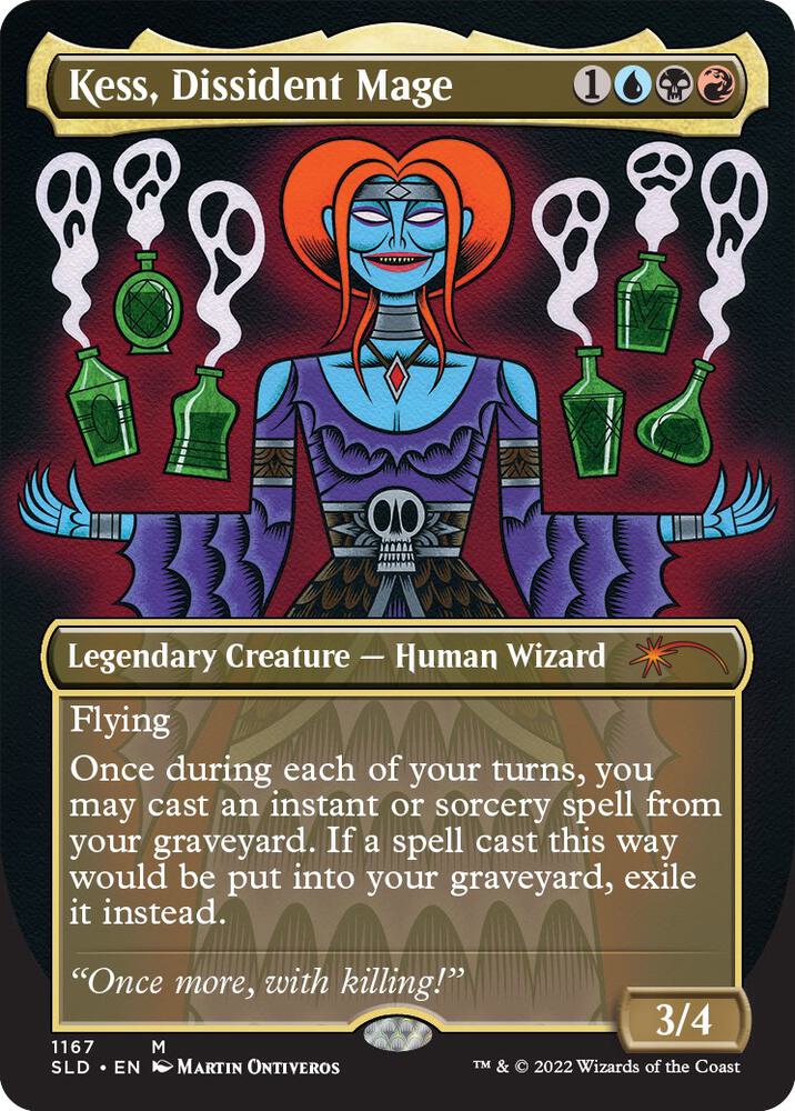 Kess, Dissident Mage (1167) [Secret Lair Drop] [Borderless]