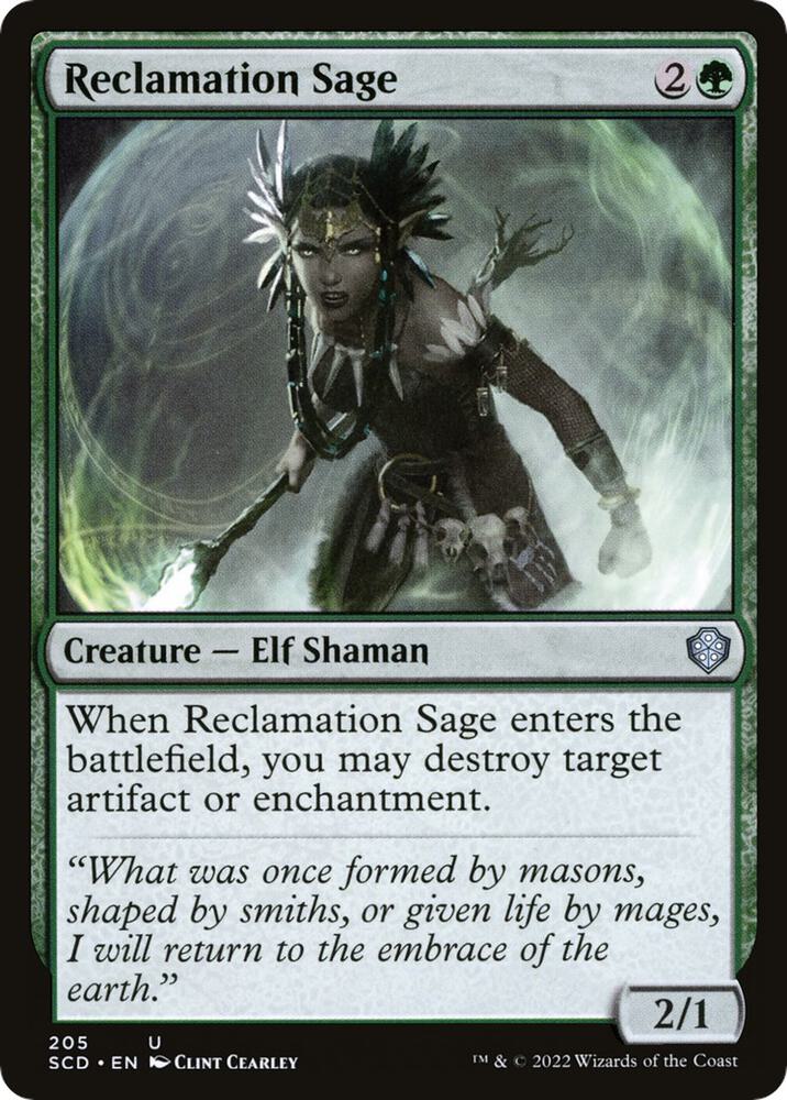 Reclamation Sage (205) [Starter Commander Decks]