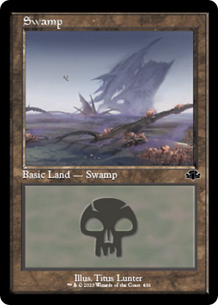 Swamp (406) (Retro Frame) [Dominaria Remastered]