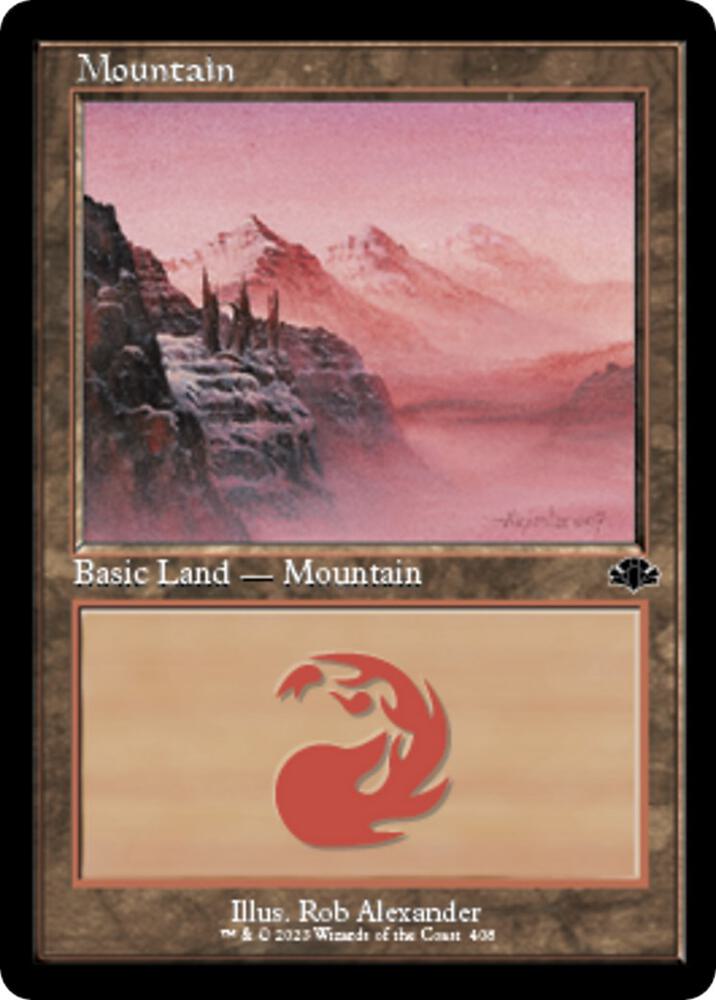 Mountain (408) (Retro Frame) [Dominaria Remastered]