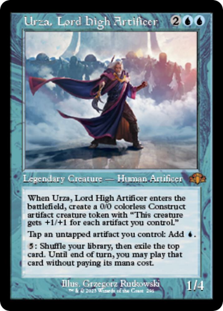 Urza, Lord High Artificer (Retro Frame) (296) [Dominaria Remastered]