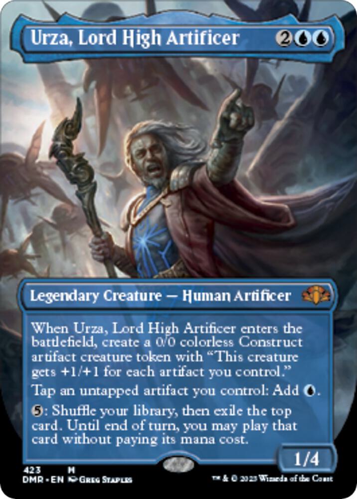 Urza, Lord High Artificer (Borderless) (423) [Dominaria Remastered] [Borderless]