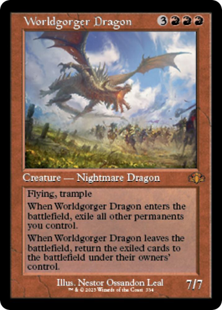 Worldgorger Dragon (Retro Frame) (334) [Dominaria Remastered]