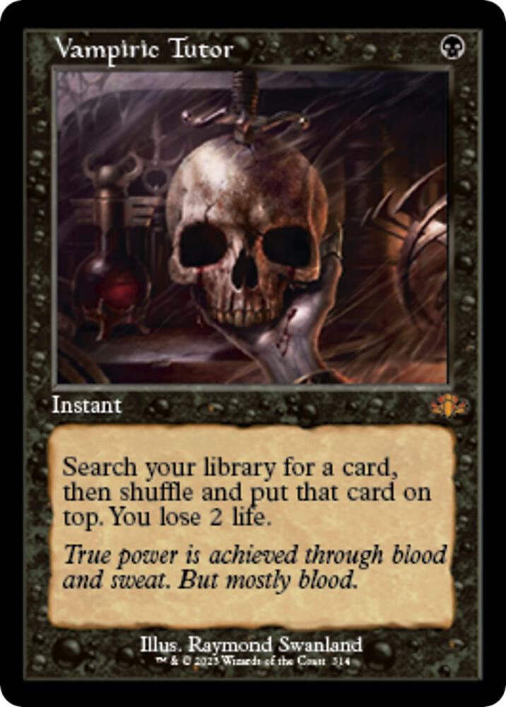 Vampiric Tutor (Retro Frame) (314) [Dominaria Remastered]