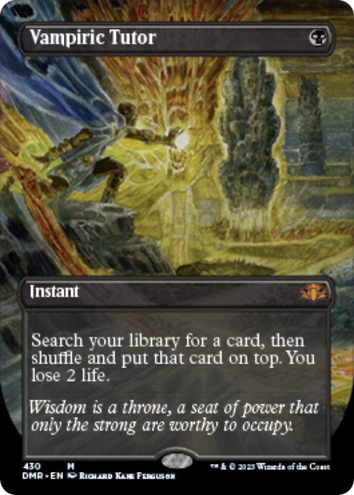 Vampiric Tutor (Borderless) (430) [Dominaria Remastered] [Borderless]