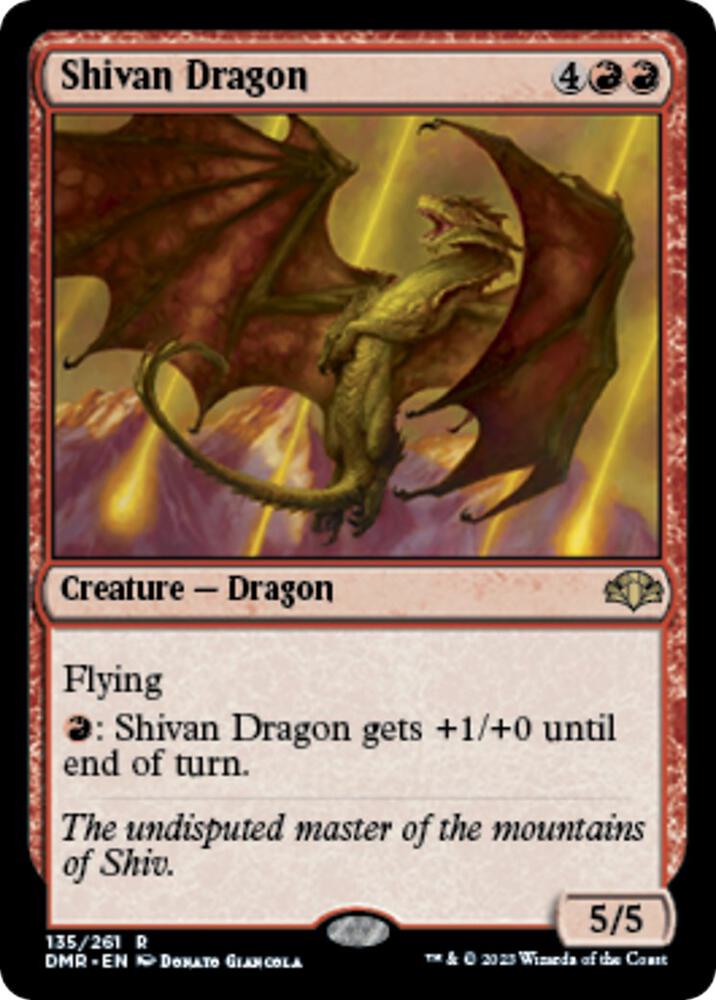 Shivan Dragon (135) [Dominaria Remastered]