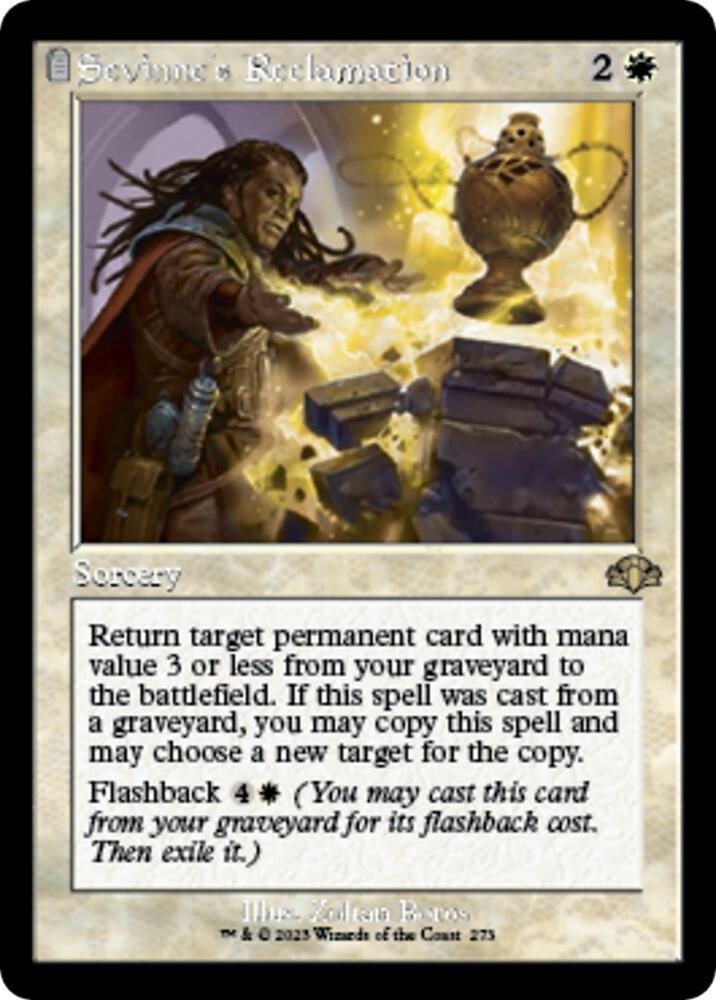 Sevinne's Reclamation (Retro Frame) (273) [Dominaria Remastered]
