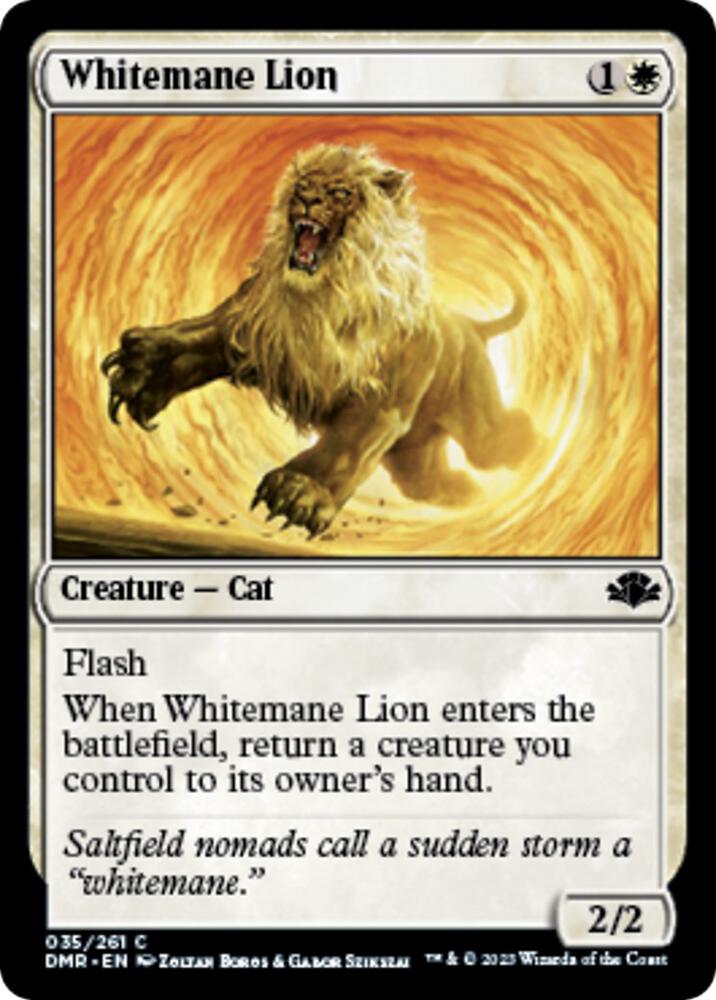 Whitemane Lion (35) [Dominaria Remastered]