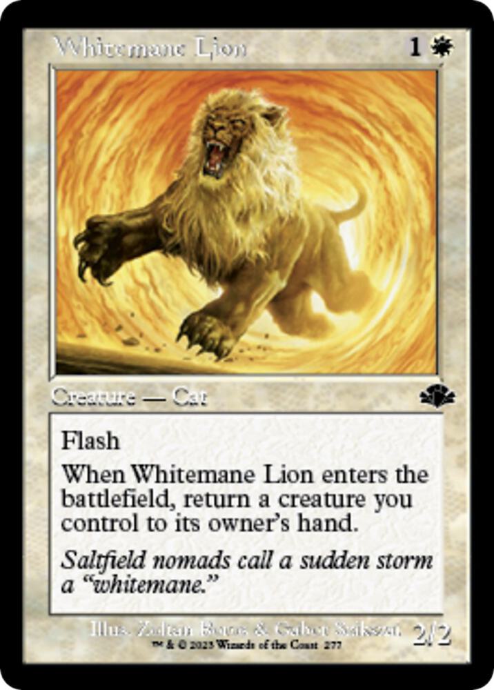 Whitemane Lion (Retro Frame) (277) [Dominaria Remastered]