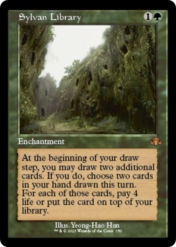 Sylvan Library (Retro Frame) (350) [Dominaria Remastered]