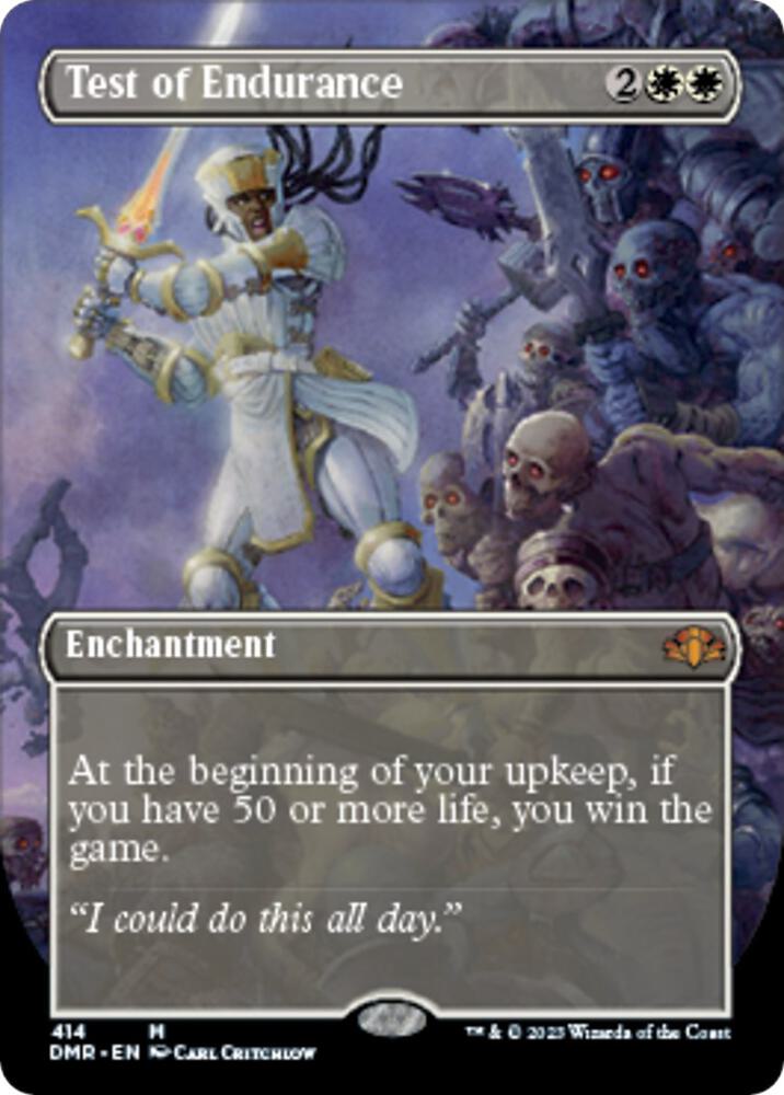 Test of Endurance (Borderless) (414) [Dominaria Remastered] [Borderless]