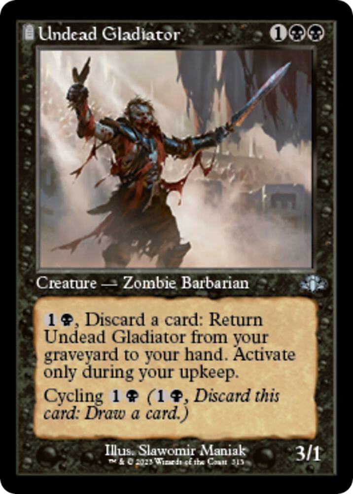 Undead Gladiator (Retro Frame) (313) [Dominaria Remastered]