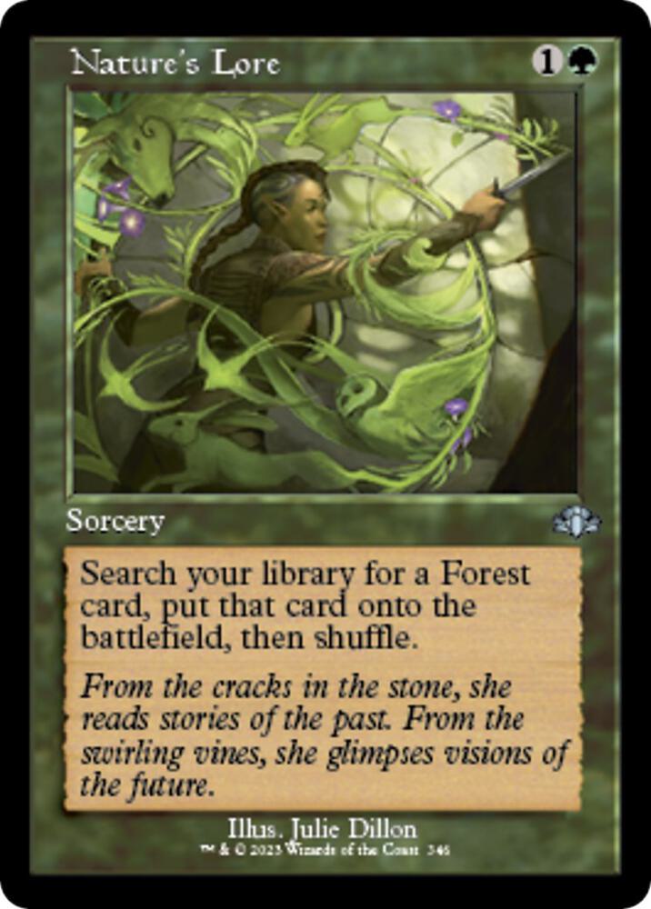 Nature's Lore (Retro Frame) (346) [Dominaria Remastered]
